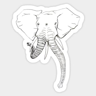 Conjoined Elephants Sticker